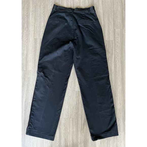 ZARA Black Patchwork Cargo Pants Women’s Size M Utility Pockets Straight Leg - Picture 2 of 6